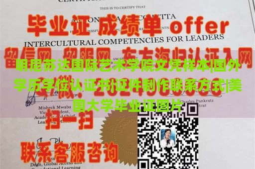 明尼苏达国际艺术学院文凭样本|国外学历学位认证书|证件制作联系方式|美国大学毕业证图片