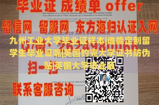 九州工业大学毕业证样本|谁能定制留学生毕业证呢|英国约克大学证书防伪贴|英国大学毕业证