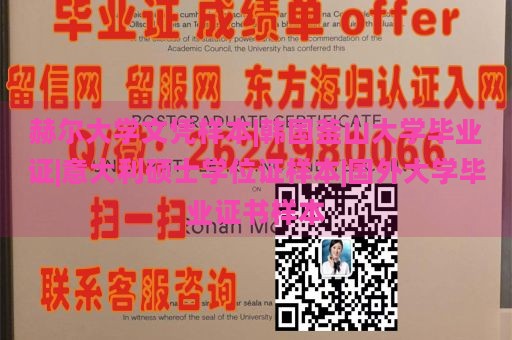 赫尔大学文凭样本|韩国釜山大学毕业证|意大利硕士学位证样本|国外大学毕业证书样本